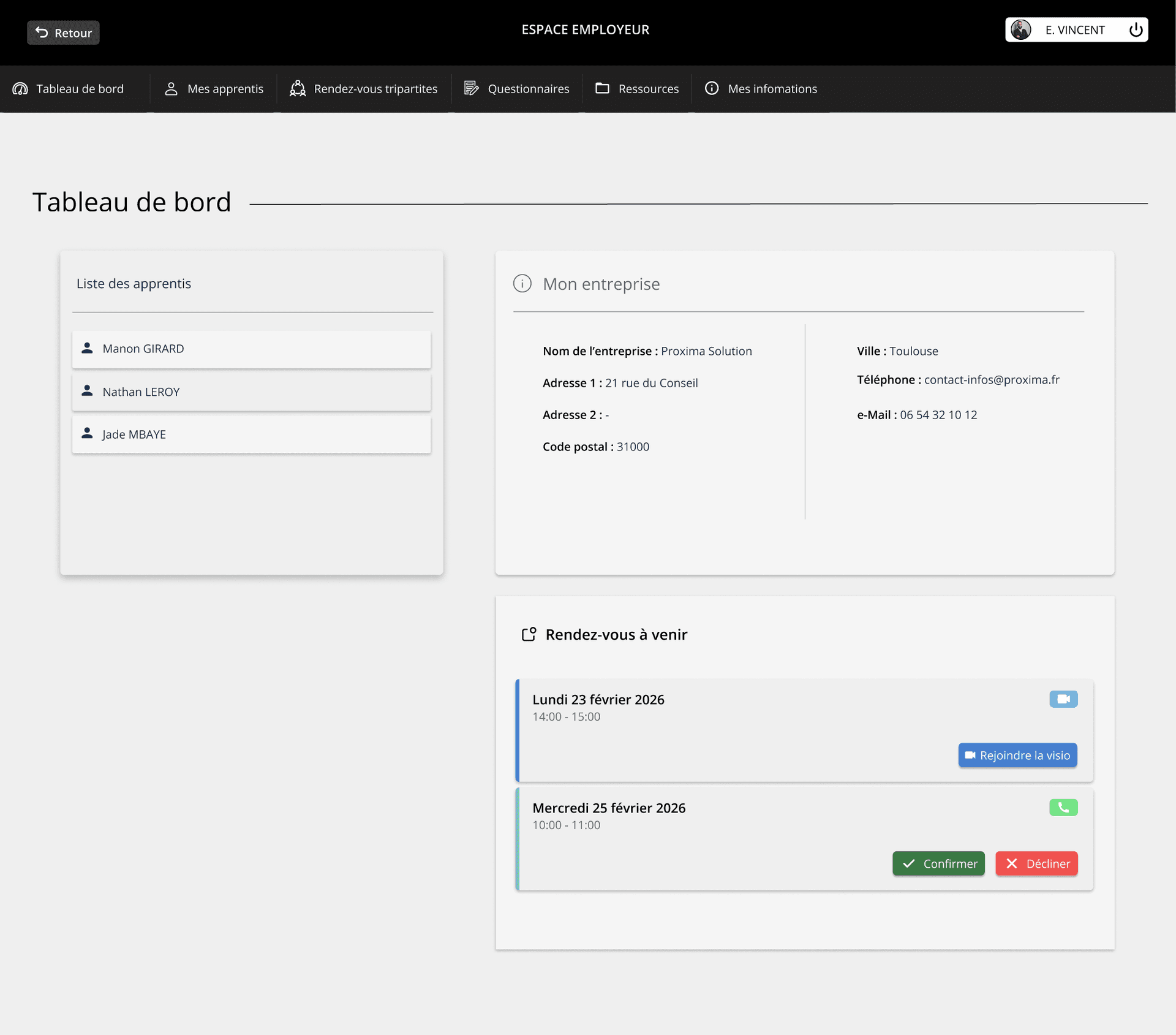 Portail employeurs NSica